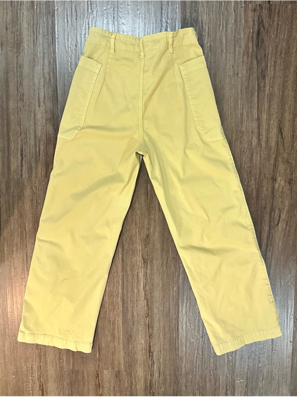 Frame Patch Pocket Denim Cargo Pants In Washed Tan. Size 27 - Picture 6 of 16